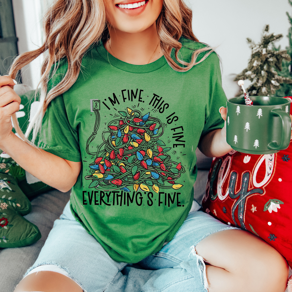 Graphic Tee, Tshirt, Christmas, Holiday, Everything Is Fine