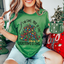  Graphic Tee, Tshirt, Christmas, Holiday, Everything Is Fine