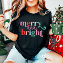  Graphic Tee, Tshirt, Christmas, Holiday, Merry and Bright