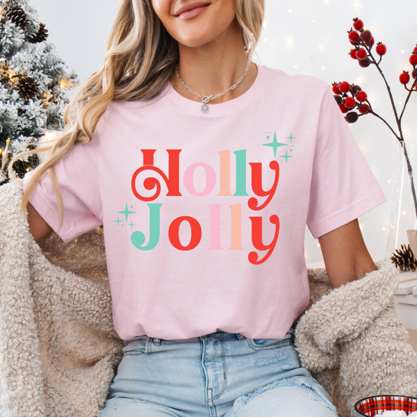 Graphic Tee, Tshirt, Christmas, Holiday, Holly Jolly