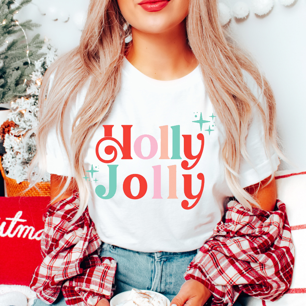 Graphic Tee, Tshirt, Christmas, Holiday, Holly Jolly