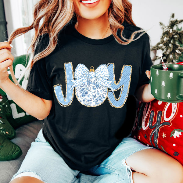 Graphic Tee, Tshirt, Christmas, Holiday, Bows, Tolie Joy