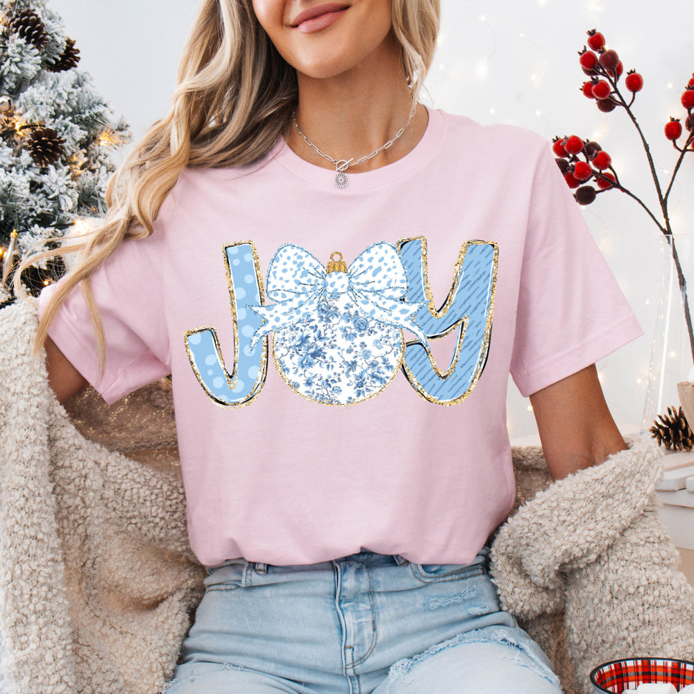 Graphic Tee, Tshirt, Christmas, Holiday, Bows, Tolie Joy