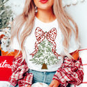  Graphic Tee, Tshirt, Christmas, Holiday, Bows, Toile Tree 