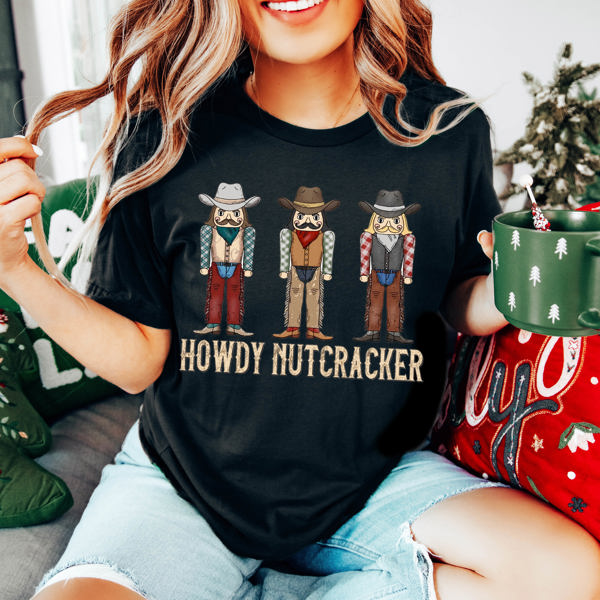 Graphic Tee, Tshirt, Christmas, Holiday, Western Nutcracker 