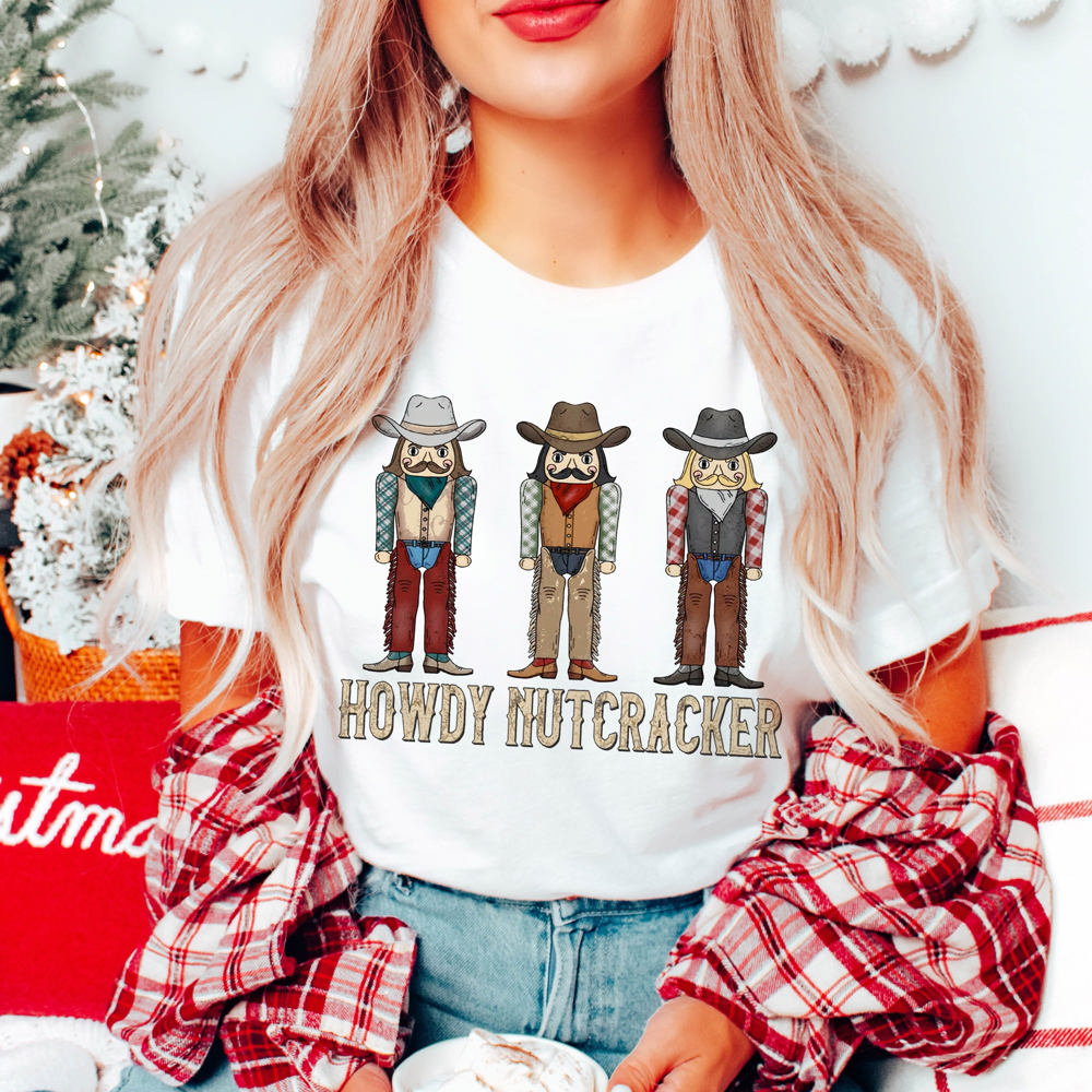 Graphic Tee, Tshirt, Christmas, Holiday, Western Nutcracker 