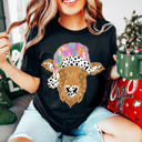  Graphic Tee, Tshirt, Christmas, Holiday, Pink Cow