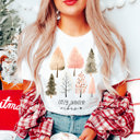  Graphic Tee, Tshirt, Christmas, Holiday, Pastel Trees