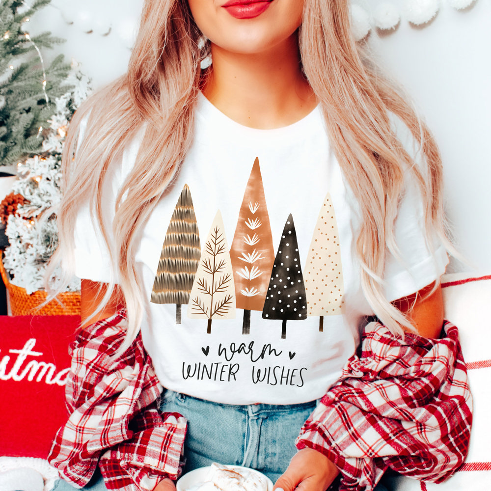 Graphic Tee, Tshirt, Christmas, Holiday, Boho Trees