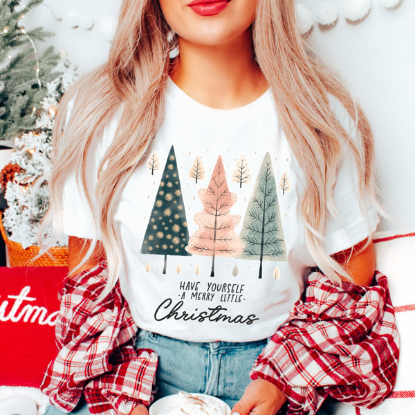 Graphic Tee, Tshirt, Christmas, Holiday, Watercolor Trees