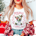  Graphic Tee, Tshirt, Christmas, Holiday, Bows, Spirits Club