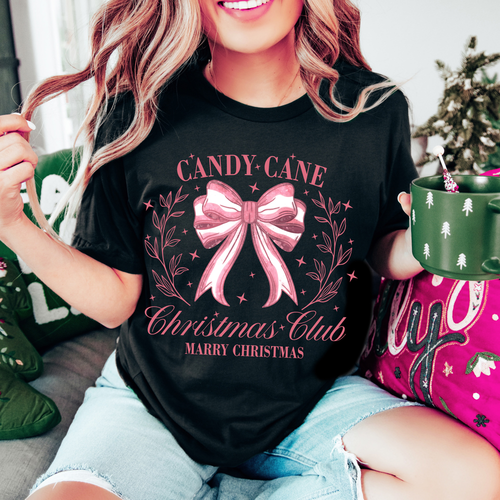 Graphic Tee, Tshirt, Christmas, Holiday, Candy Cane Club