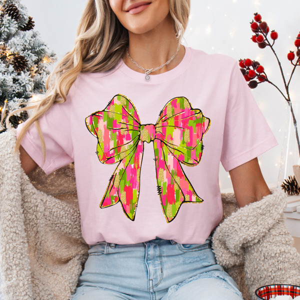 Graphic Tee, Tshirt, Christmas, Holiday, Bows