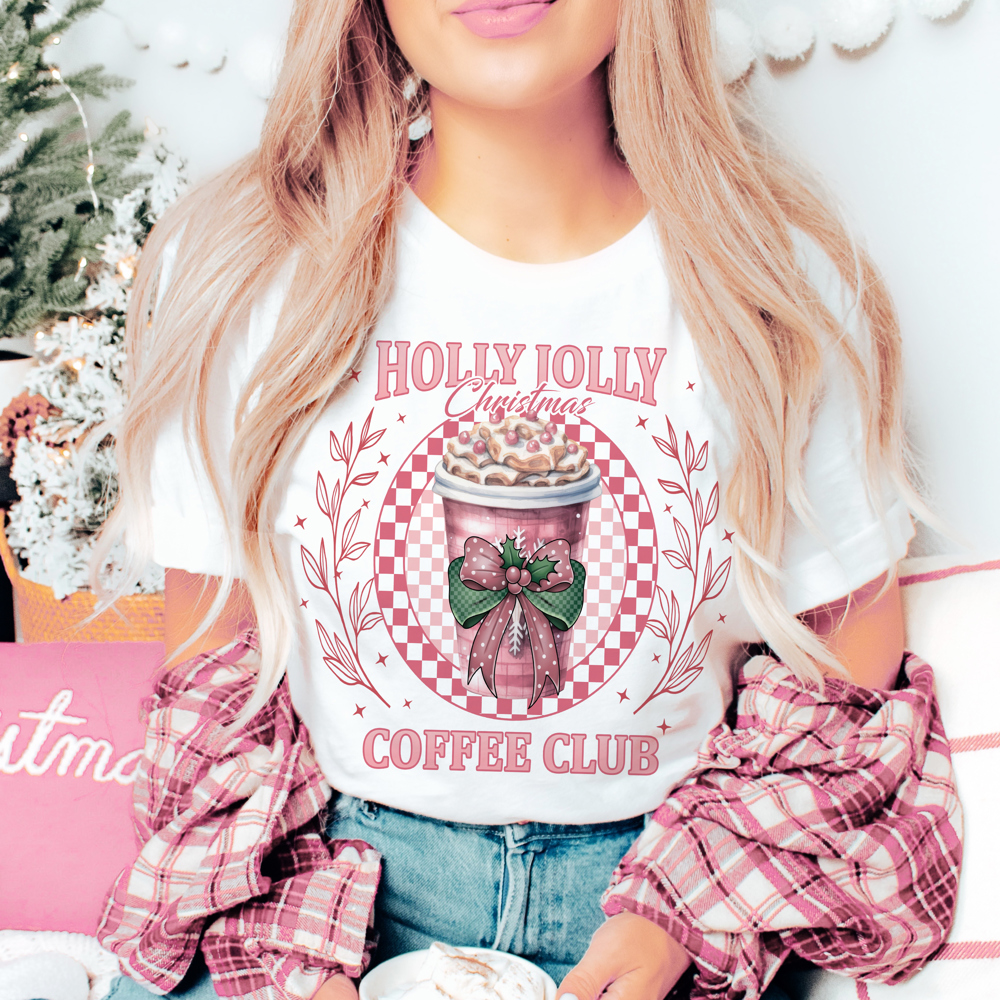 Graphic Tee, Tshirt, Christmas, Holly Jolly Coffee Club