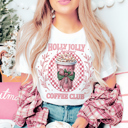  Graphic Tee, Tshirt, Christmas, Holly Jolly Coffee Club