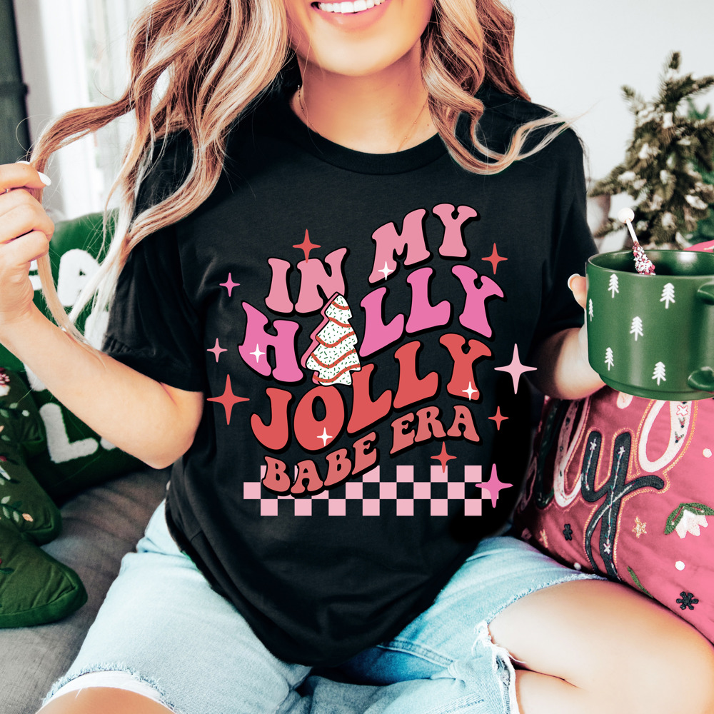 Graphic Tee, Tshirt, Christmas, Holiday, Holly Jolly Babe