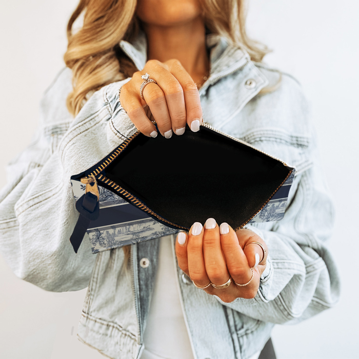 Custom Leopard Zip Accessory Bag, Personalized Travel Pouch,