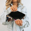  Custom Accessory Zip Bag, Travel Pouch, Makeup Bag, Tortoise Stripe