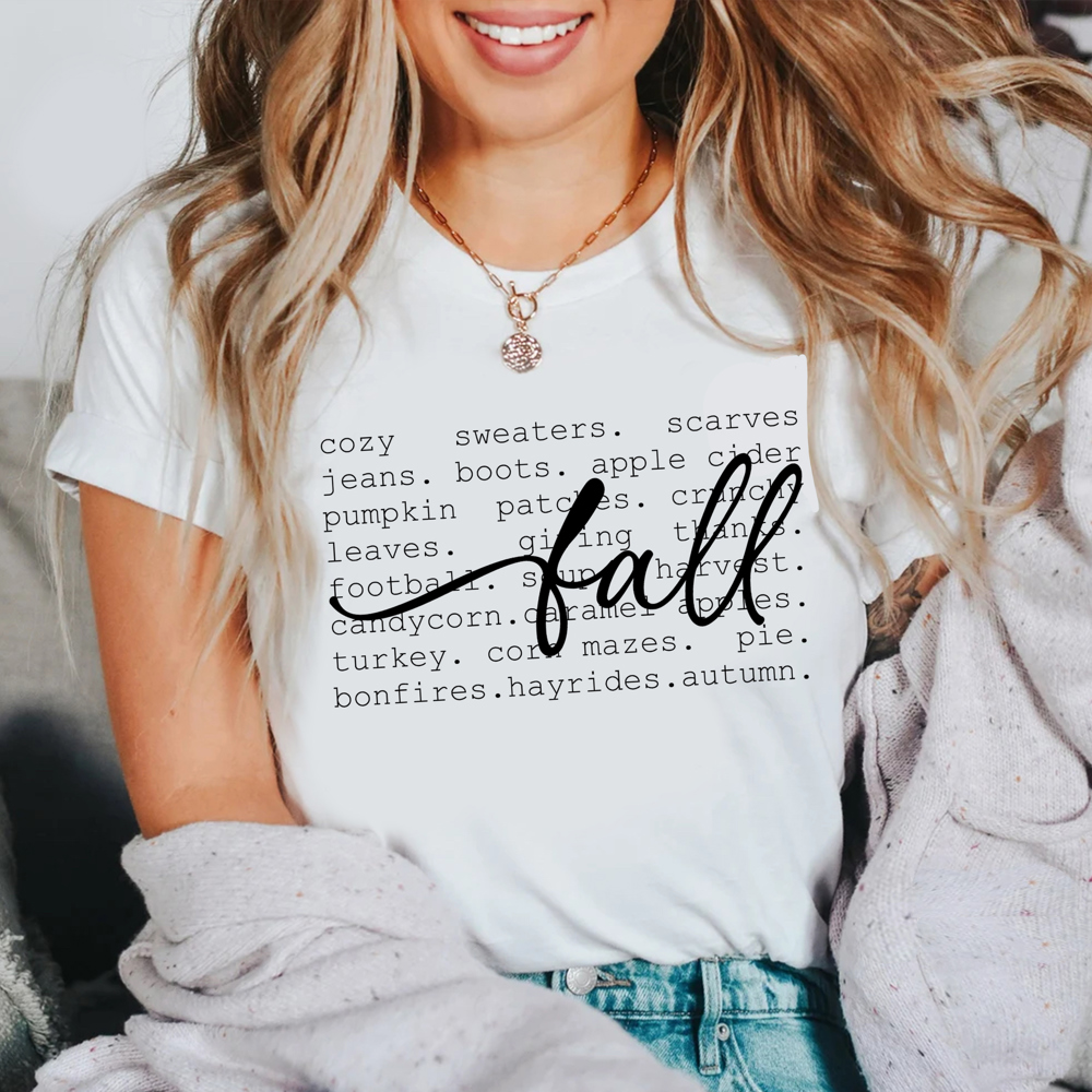 Graphic Tee, Tshirt, Fall, Autumn, Thanksgiving Handwriting Plus Sizes