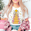  Graphic Tee, Tshirt, Christmas Pencil Tree Teacher, Plus Sizes