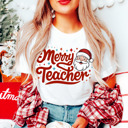  Graphic Tee, Tshirt, Teacher, Christmas, Holiday, Merry Teacher