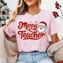  Graphic Tee, Tshirt, Teacher, Christmas, Holiday, Merry Teacher