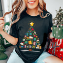  Graphic Tee, Tshirt, Teacher, Christmas, School Tree