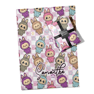 Labubu Little Monsters Large Personalized Blanket
