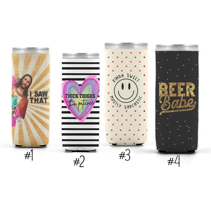 Cute and Cheeky Tall Drink Koozies, Unique & Fun Stocking Stuffer