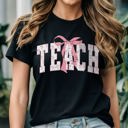  Graphic Tee, Tshirt, Teacher Shirt, Kids, Daycare, Preschool, Teach Pink Coquette