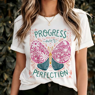 Graphic Tee, Tshirt, Teacher Shirt, Kids, Daycare, Preschool, Progress Not Perfection