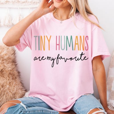 Graphic Tee, Tshirt, Teacher Shirt, Kids, Daycare, Preschool, Tiny Humans Are My Favorite