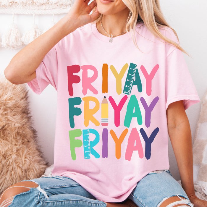 Graphic Tee, Tshirt, Teacher Shirt, Kids, Daycare, Preschool, Friday, Friyay