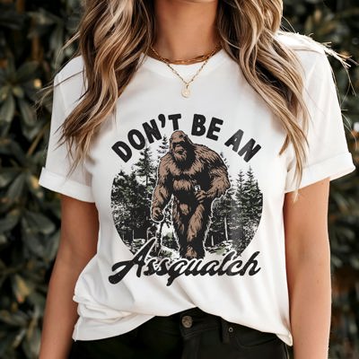 Graphic Tee, Tshirt, Retro Vintage Design, Funny, Cheeky, Don't Be An Assquatch