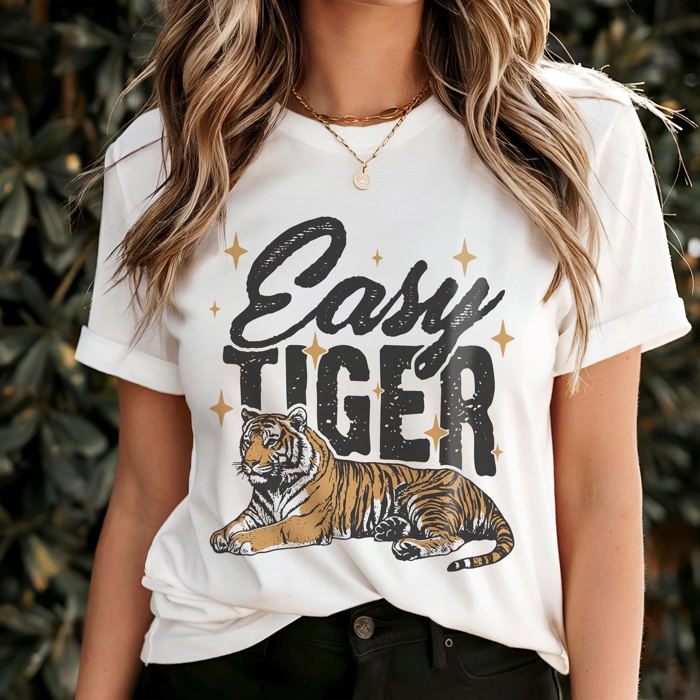 Graphic Tee, Tshirt, Retro Vintage Design, Funny, Cheeky, Easy Tiger