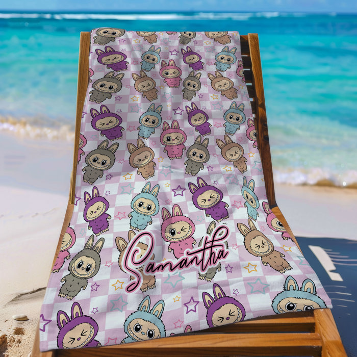 Little Monsters Personalized Beach Towel