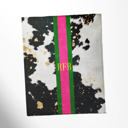  Personalized Cow Stripe Blanket, trendy popular gift, Best Seller, Teen, Tween, Daughter, Unique Gift