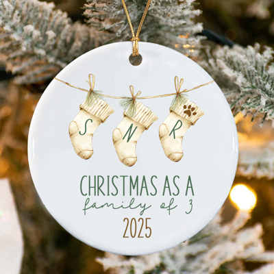 Custom Personalized Ornament, Christmas Gift, Family Initial Ornaments