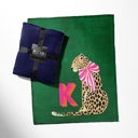  Personalized Leoard Bow Blanket, Trendy Popular Gift, Best Seller, Teen, Tween, Daughter, Unique Gift