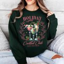  Graphic Sweatshirt, Christmas Holiday Spirit Cocktail Club