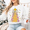  Graphic Sweatshirt, Christmas Holiday, Teacher, Pencil Tree