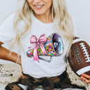  Graphic Tee, Tshirt, Sports, Cheer, Bows, Plus Sizes