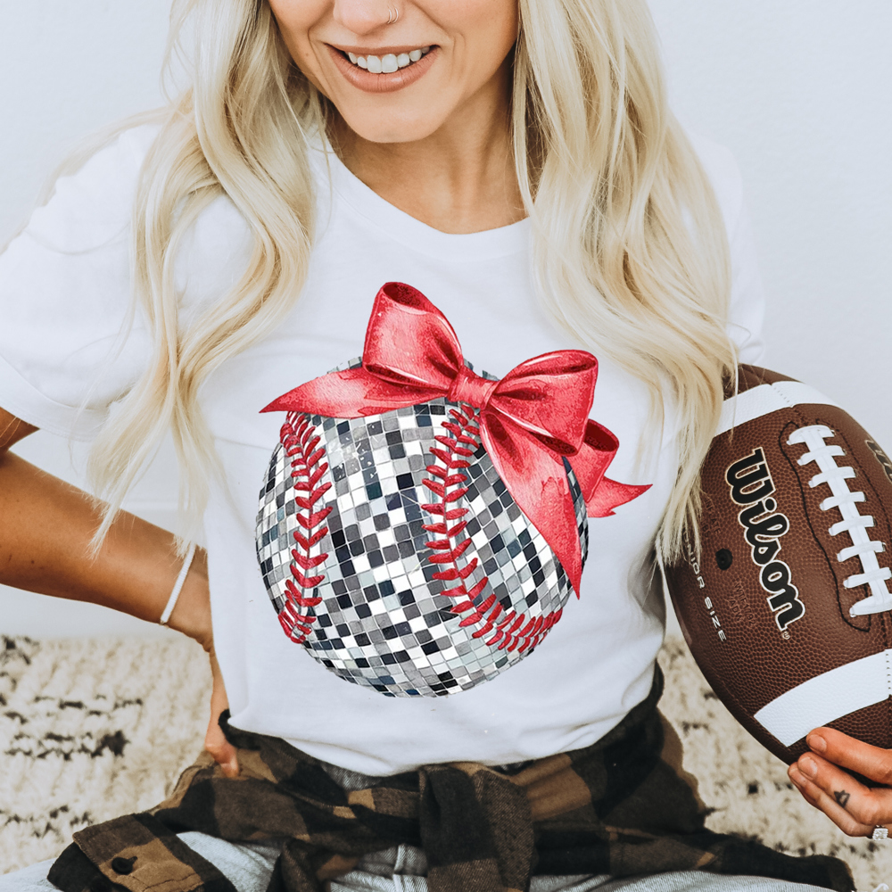 Graphic Tee, Tshirt, Sports, Softball, Mom, Bows, Plus Sizes