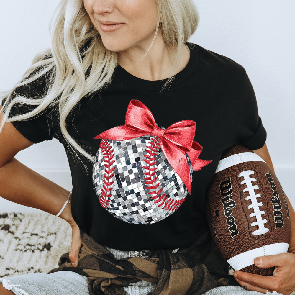 Graphic Tee, Tshirt, Sports, Softball, Mom, Bows, Plus Sizes