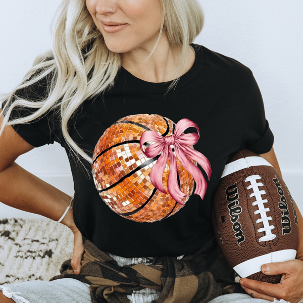 Graphic Tee, Tshirt, Sports, Basketball, Mom, Bows, Plus Sizes