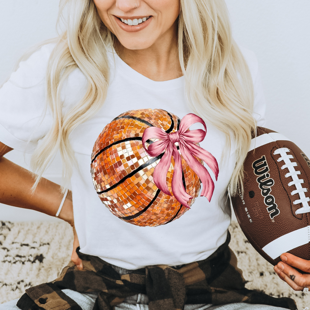 Graphic Tee, Tshirt, Sports, Basketball, Mom, Bows, Plus Sizes