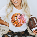  Graphic Tee, Tshirt, Sports, Basketball, Mom, Bows, Plus Sizes