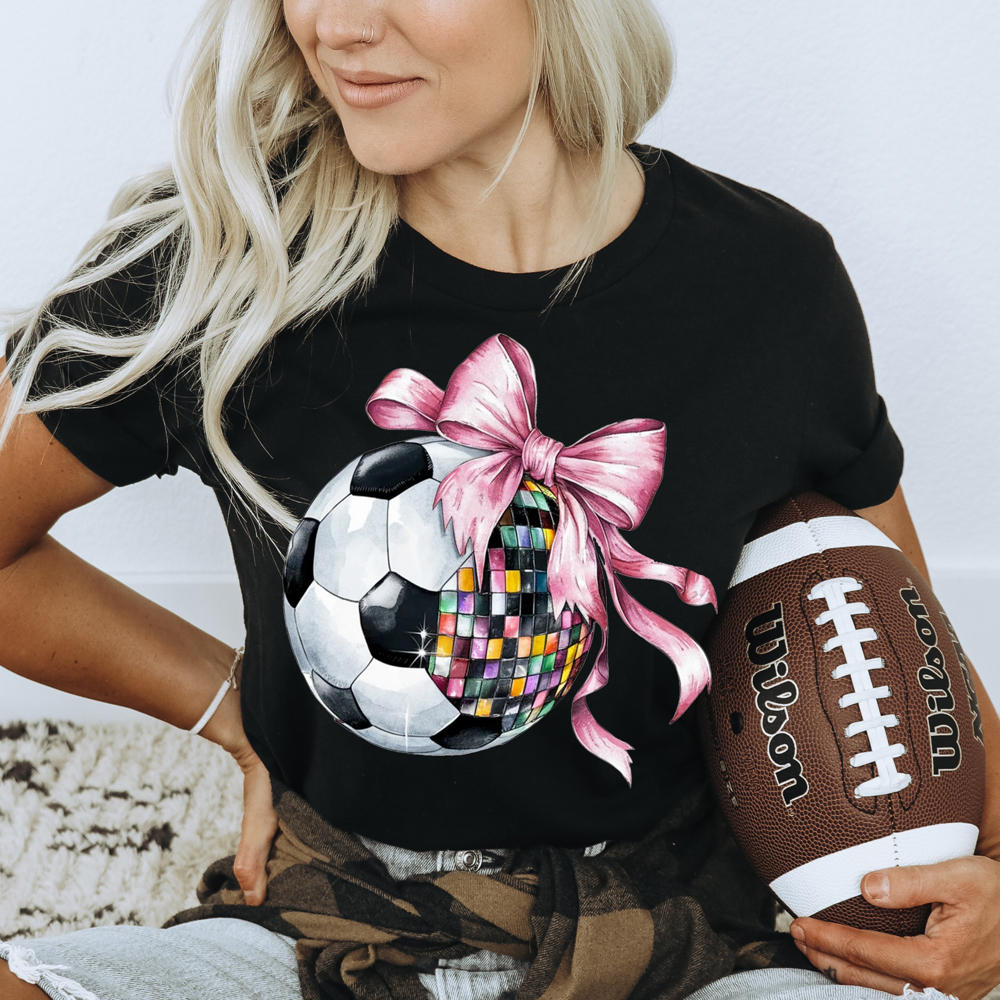 Graphic Tee, Tshirt, Sports, Soccer, Mom, Bows, Plus Sizes