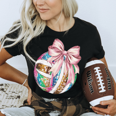 Graphic Tee, Tshirt, Sports, Volleyball, Mom, Bows, Plus Sizes