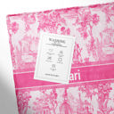  Personalized Custom Name Blanket, Designer Toile, Blue, Pink